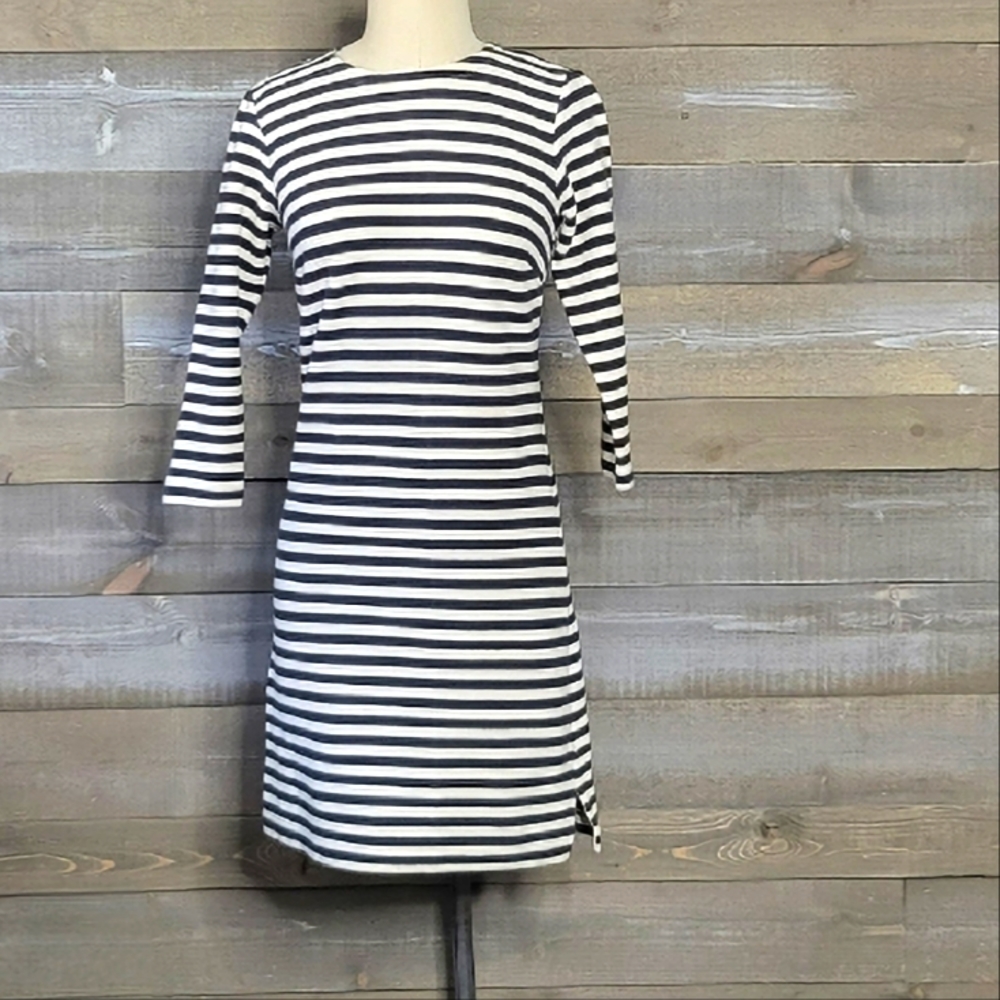 Vineyard Vines Stripe A-Line 3/4" Sleeves Dress